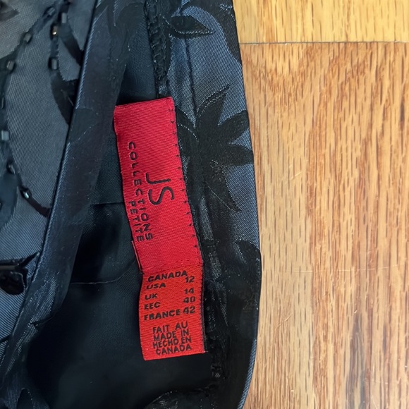 Gorgeous Vintage JS collections black beaded 2 peice formal dress   12/14 - Picture 8 of 8